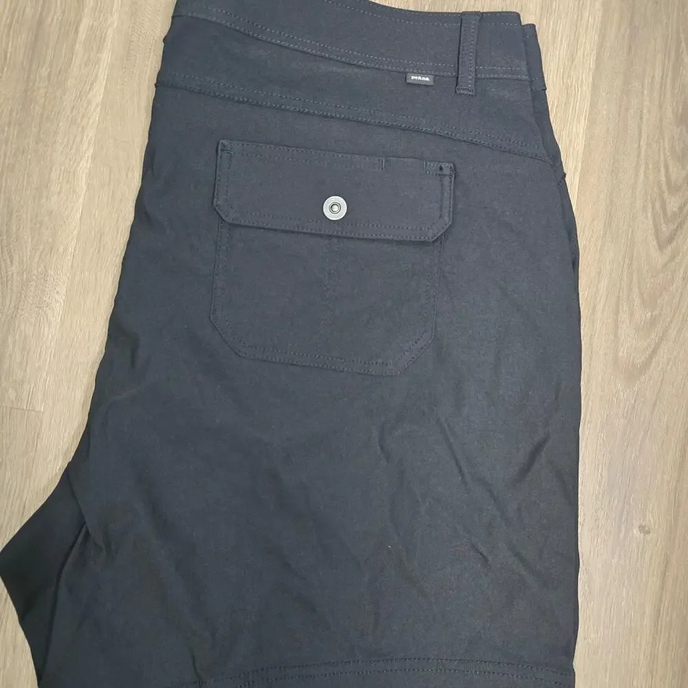 Prana Women's Halle Short Plus II Black Casual Outdoor Hiking Shorts Sz 20w NWT